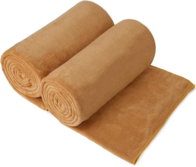 Verified JML Large Microfiber Bath Towels Set of 2 30 x 60 Oversized Soft Super Absorbent Fast Drying for Shower Swimming Sauna Pool Beach Sport Fitness Yoga BeigeAbout ThisOverview Quality