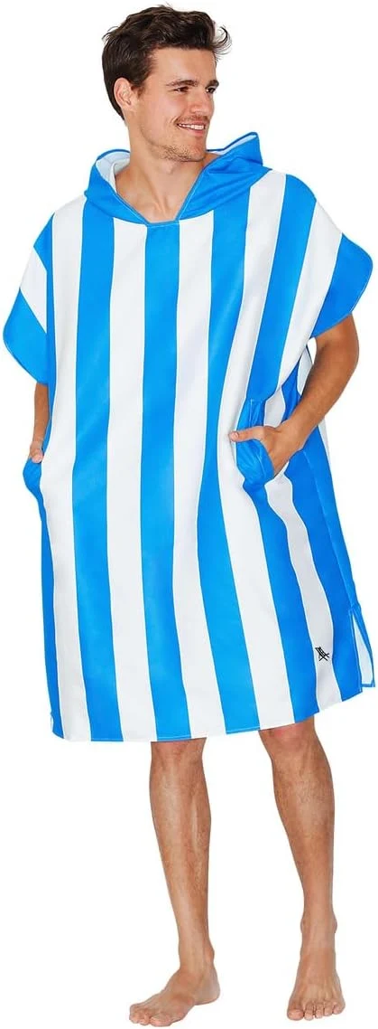 Flexible Dock Bay Adult Poncho - Hooded Towel with Deep Pockets Changing Robe - Quick Dry - Compact Lightweight - Includes BagAbout ThisOverview Smart