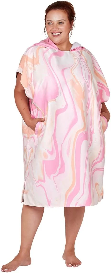 Trendy Dock Bay Adult Poncho - Hooded Towel with Deep Pockets Changing Robe - Quick Dry - Compact Lightweight - Includes BagAbout ThisOverview