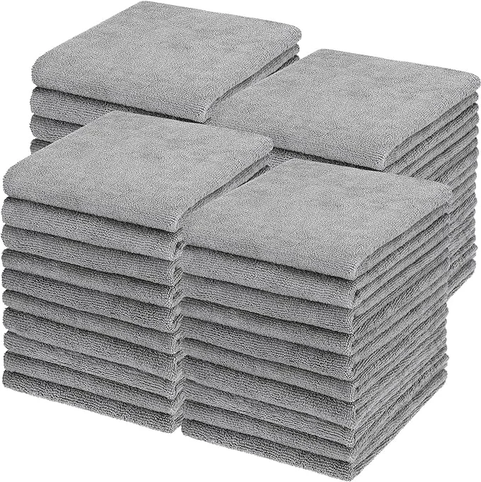 Pure Shimeyao 48 Pack Bleach Proof Towels 16x 26inch Microfiber Absorbent Hair Towels Bulk Bleach Salon Hand Drying Cloth for Gym Bath Spa Shaving Shampoo Home Light Gray About ThisOverview Safe