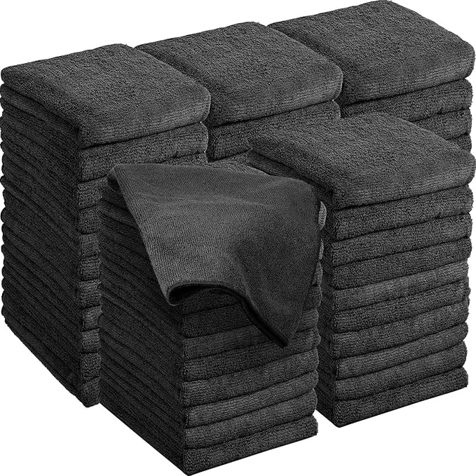Natural Shimeyao 48 Pack Bleach Proof Towels 16x 26inch Microfiber Absorbent Hair Towels Bulk Bleach Salon Hand Drying Cloth for Gym Bath Spa Shaving Shampoo Home Black About ThisOverview Healthy