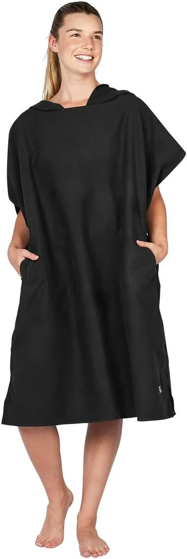 Consistent Dock Bay Adult Poncho - Hooded Towel with Deep Pockets Changing Robe - Quick Dry - Compact Lightweight - Includes BagAbout ThisOverview Sustainable
