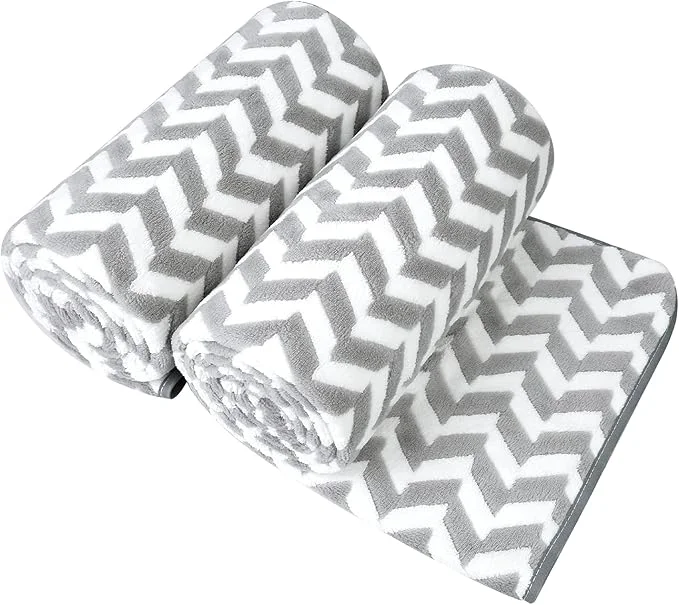 Specialty JML Microfiber Bath Towels Bath Towel 2 Pack 30 x 60 Oversized Soft Super Absorbent and Fast Drying Multipurpose Use for Sports Fitness Yoga Chevron GreyAbout ThisOverview Refined