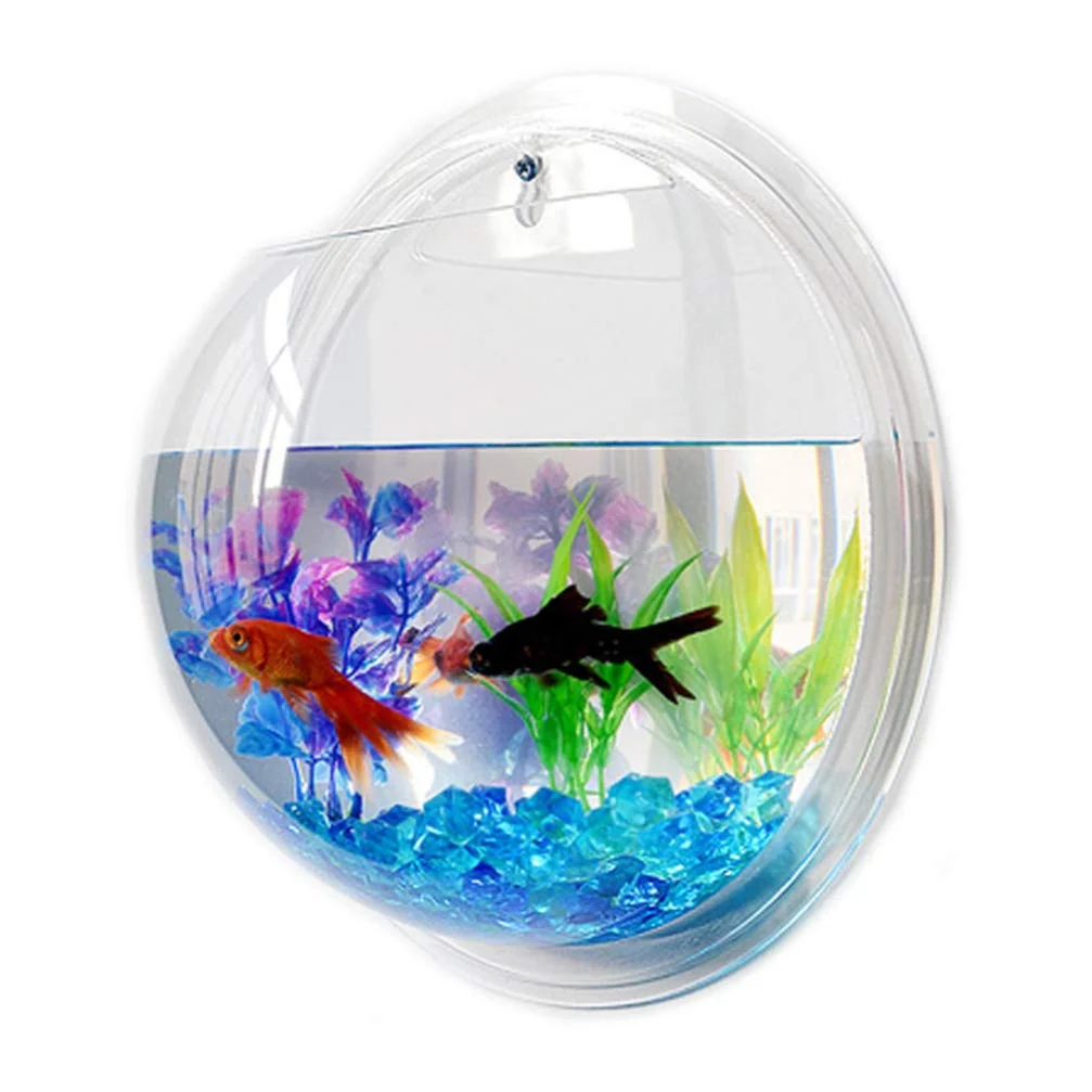 Prestigious iplusmile Wall Mounted Acrylic Fish Bowl — Hanging Flower Pot Vase Clear Bubble Aquarium Wall Decor 7 inch Dependable