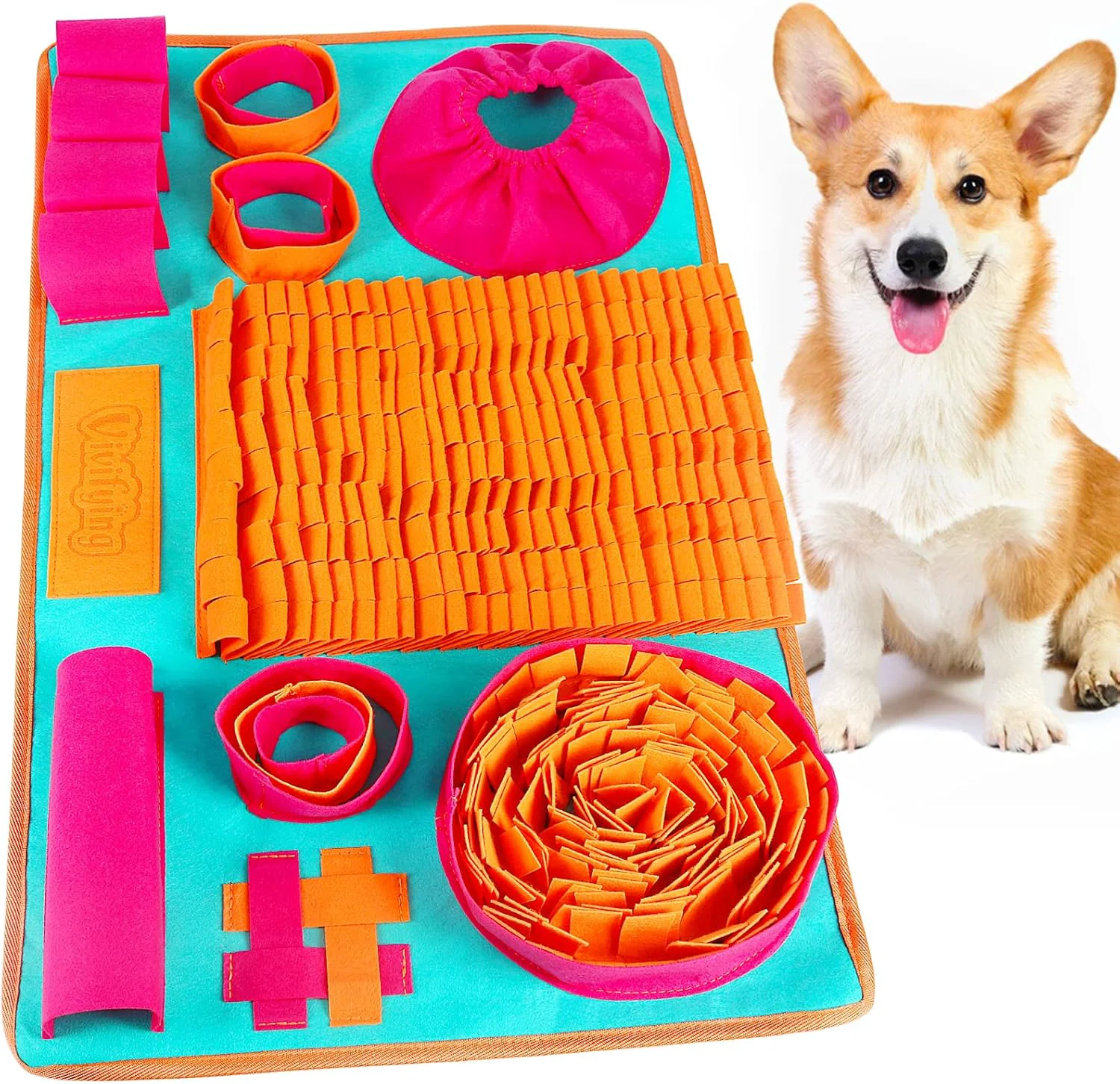 Dependable Vivifying Snuffle Mat for Dogs Interactive Dog Enrichment Toys for Small Dogs and Cats Slow Eating and Keep Busy Sniff Mat for Boredom and Mental Stimulation Comfortable
