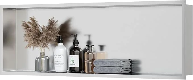 Trendy Neodrain No Tile Shower Niche Shower Cabinet Bathroom Shelf Inner Size 36 X 12 X 4 Brushed Stainless Steel Bathroom Recessed Wall Niche Cubby NO Tile Needed for StorageAbout ThisOverview Dependable