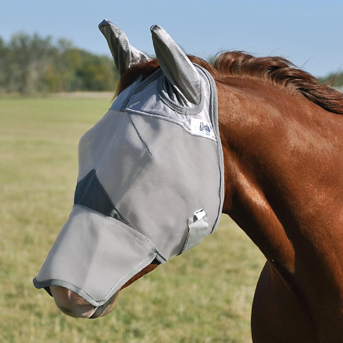 Effective Cashel Crusader Fly Mask – Long Nose with Ears Grey Warmblood Breathable UV Fly Protection Original