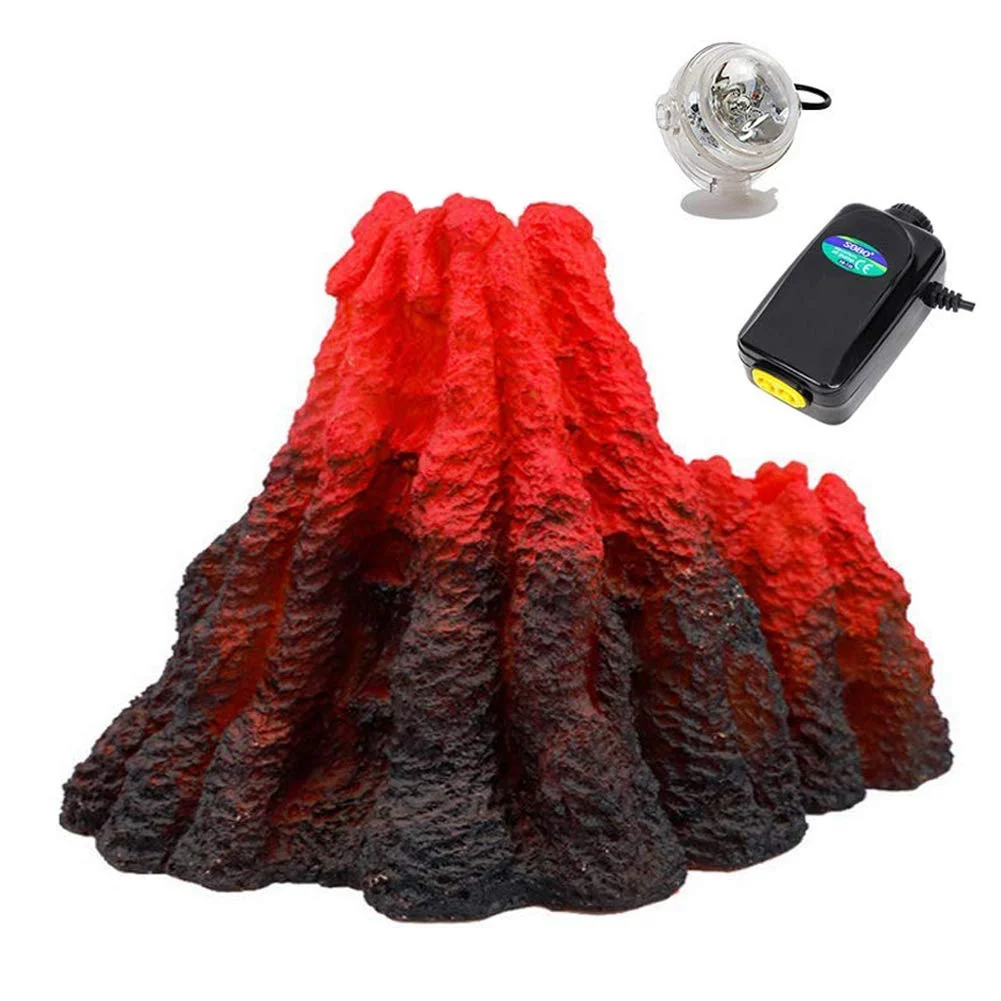 Trendy S-Lifeeling Volcano Tank Decoration with LED Spotlight L – Lava Explosion Look Exceptional