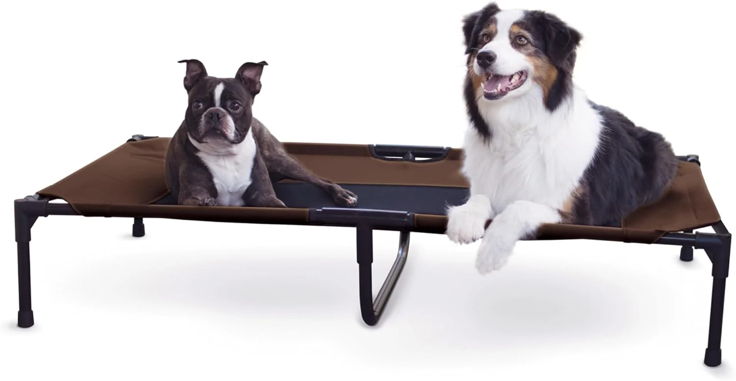 Long-Lasting K H Pet Products Outdoor d Dog Cot Breathable Cooling d Cot Hammock Pet Bed for XL Dogs Washable Mesh Cover Raised Metal Frame Collapsible Portable - Extra-Large 50 X 32 Chocolate Selected
