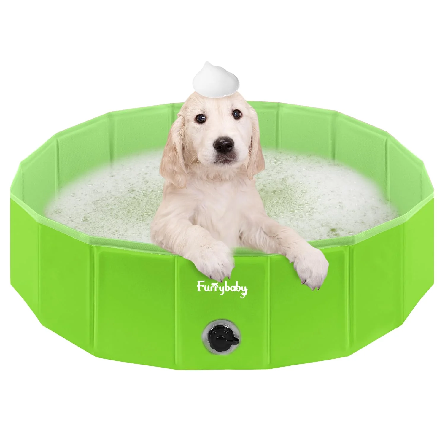 Specialty Furrybaby Dog Pool 32-Inch Foldable with Hard Plate – Portable Green Organic