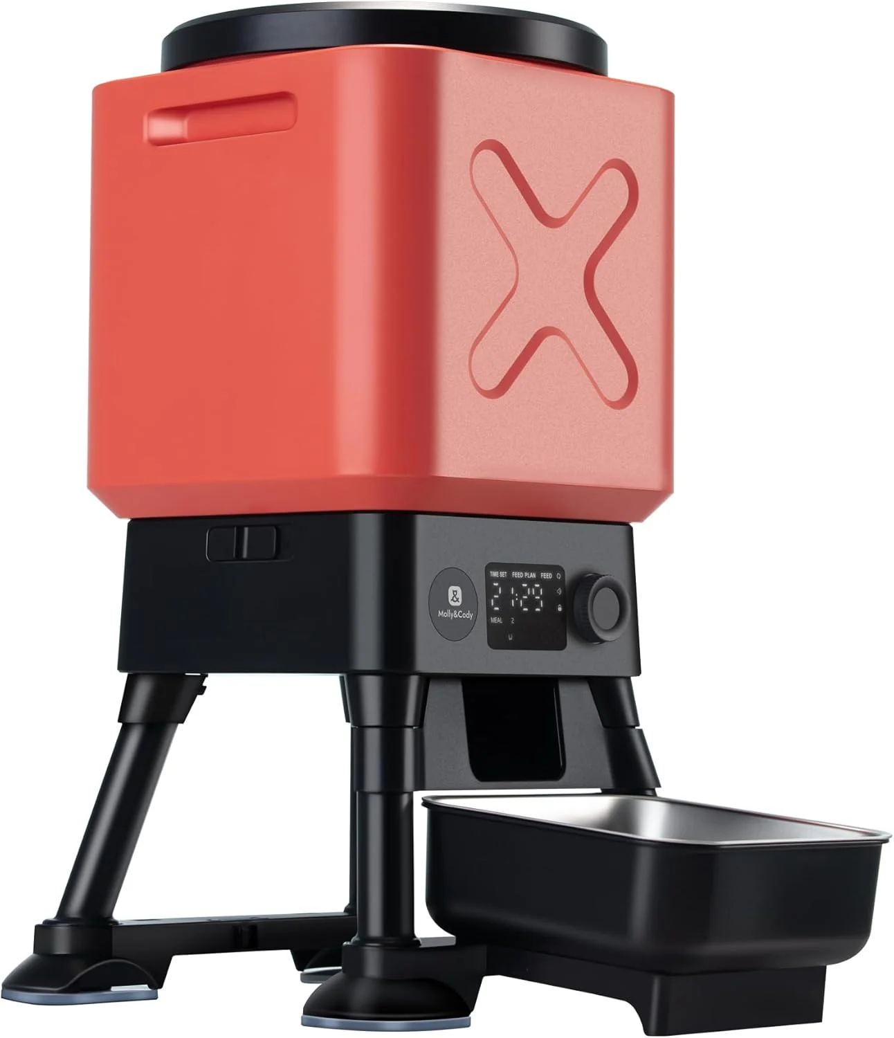 Long-Lasting 14L Automatic Dog Feeder for Large Breed – Extra Large Capacity Anti-Blockage Timed Auto Dog Food Dispenser Dual Power Supply Stainless Steel Bowl Next-Generation