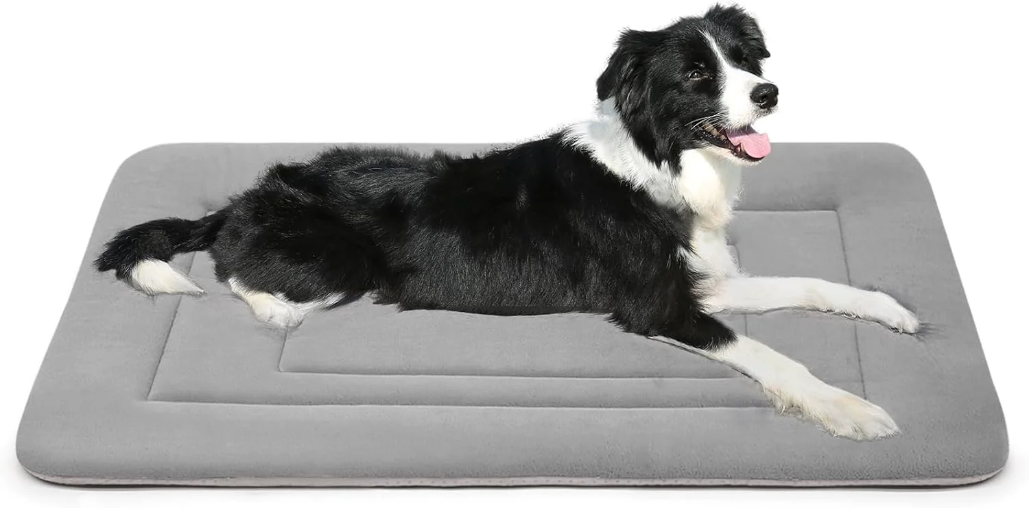 Advanced JoicyCo Dog Crate Bed Pad Mat 36 in Non Slip Bottom Washable Kennel Pad for Medium and Large Dogs Clay Gray Outstanding