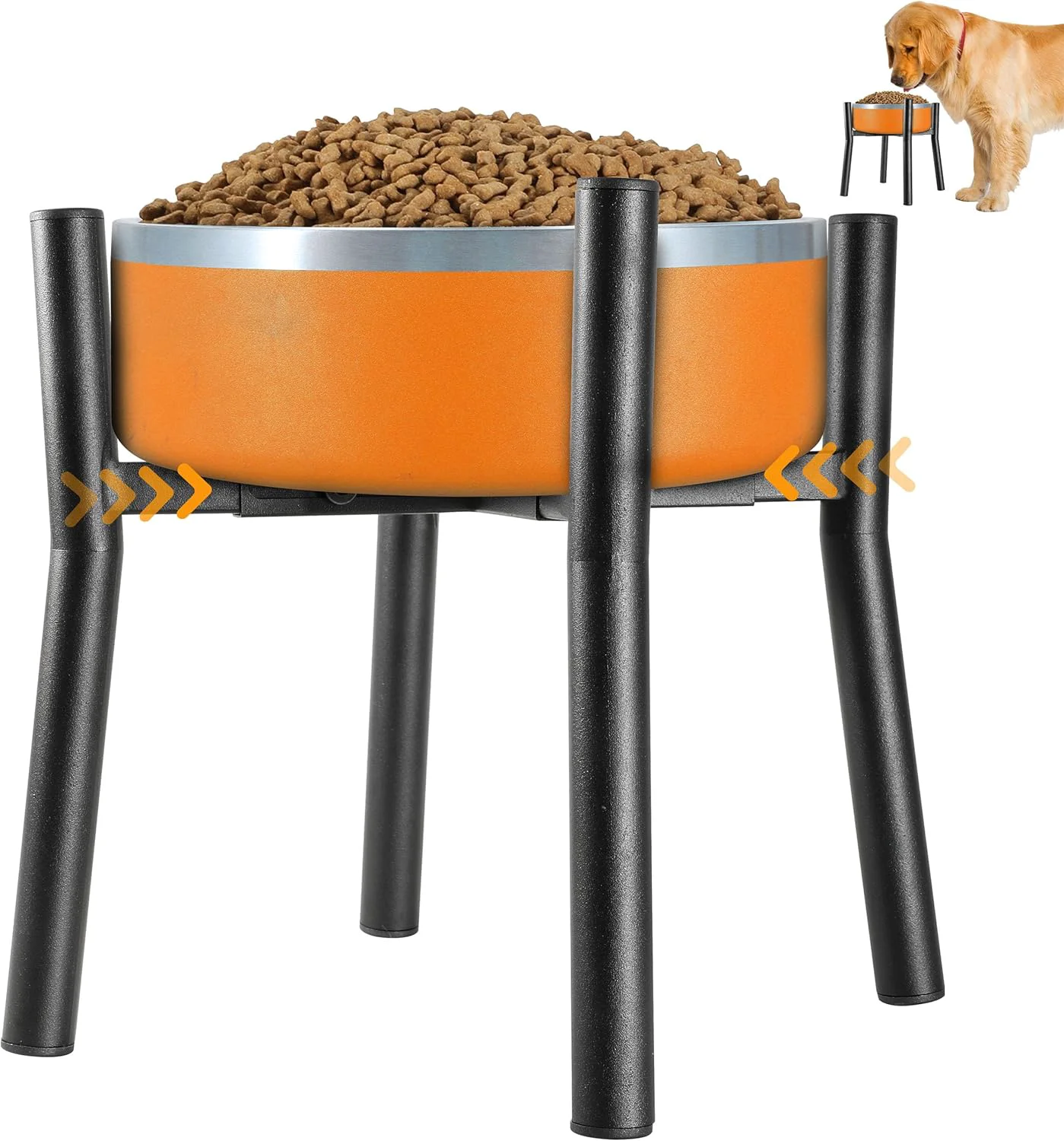 Verified Lifted Dog Bowl Stand - Without Bowls Single Raise Pet Food Table Adjustable Wide 7-11 Tall 12 - Bowl Stand Size Optional Dog Bowl Holder d for Small Medium Large Dog Breed Powerful