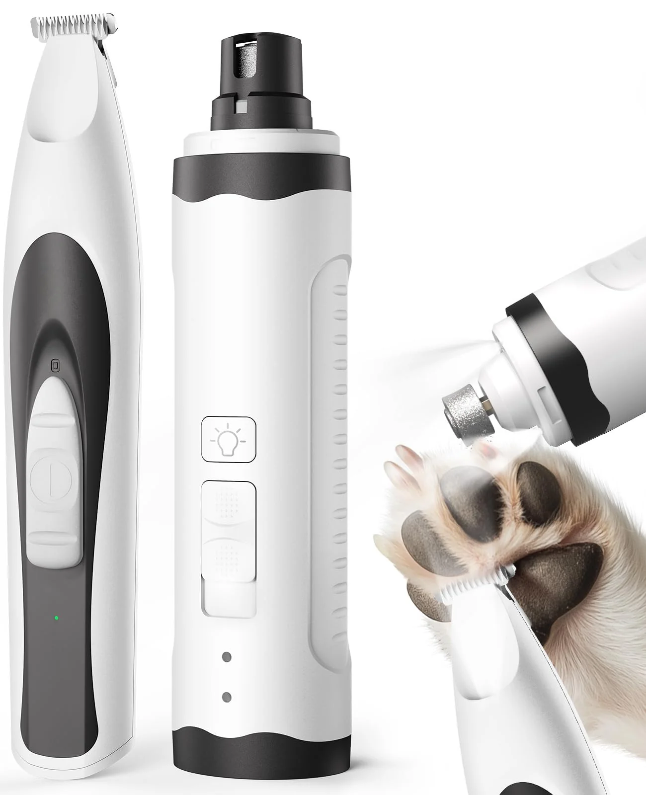 Elegant oneisall 2-in-1 Quiet Paw Trimmer and Nail Grinder with LED Lights 35dB Cordless Pet Clipper Optimized