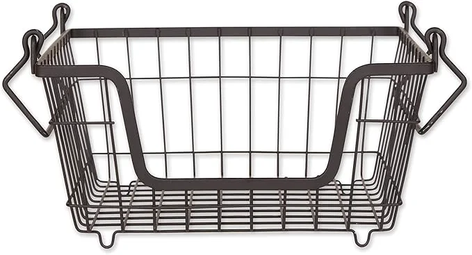 Trusted DII Metal Wire Mesh Stackable Utility Storage Bin Small 11x11x6 BlackAbout ThisOverview Consistent
