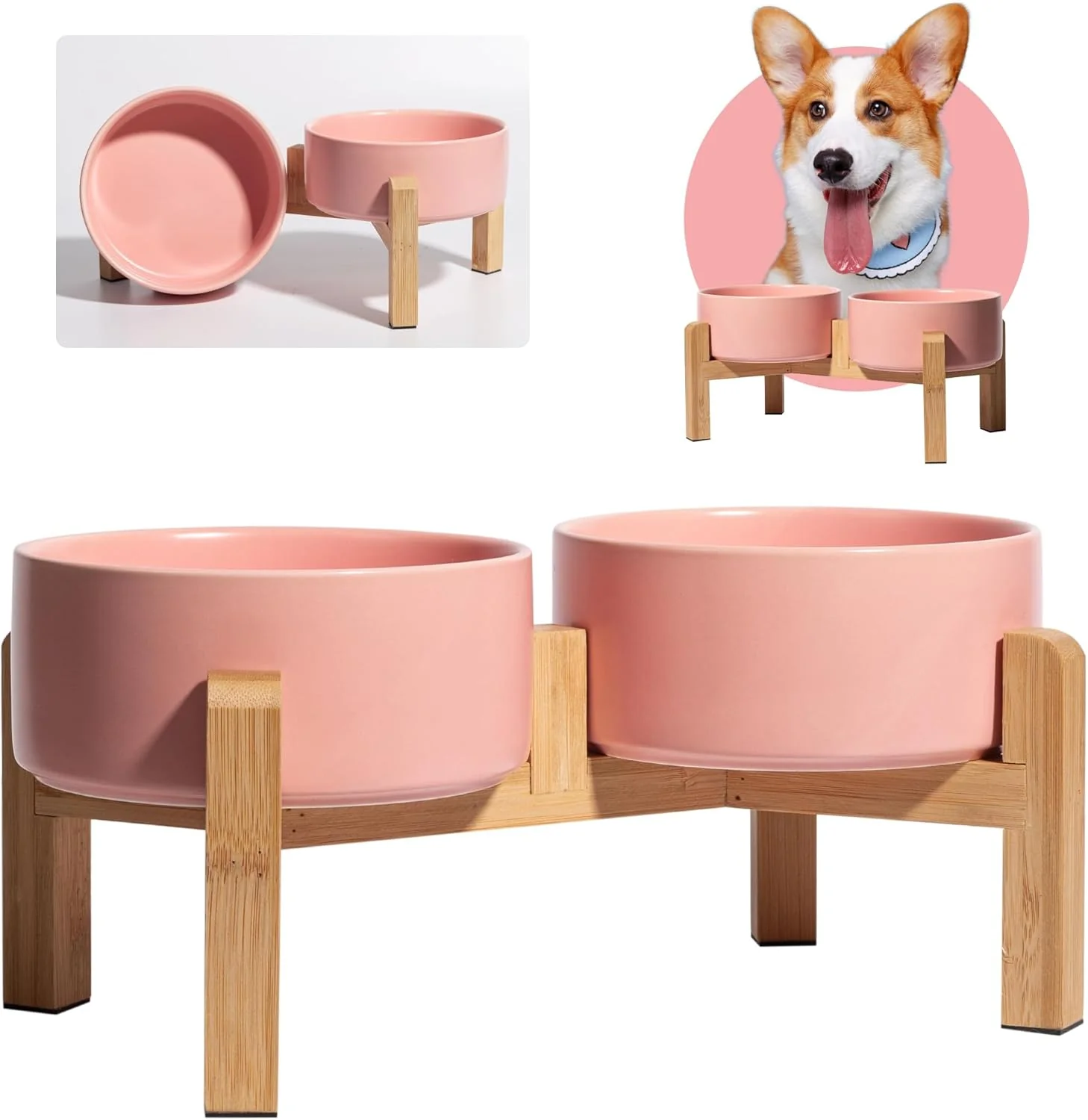 Trusted d Ceramic Dog Bowl Set. A calm considered pick for modern pet homes. Durable