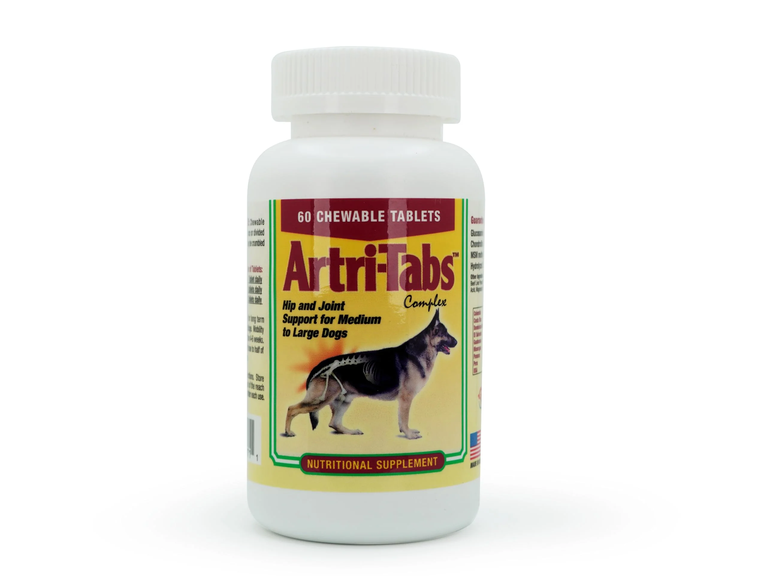 Authentic Artri-tabs Complex Dietary Supplement for Dogs by Interfarma Corp Joint Support for Large Dogs 60 Tablets Beacon Flavor Carefully Designed
