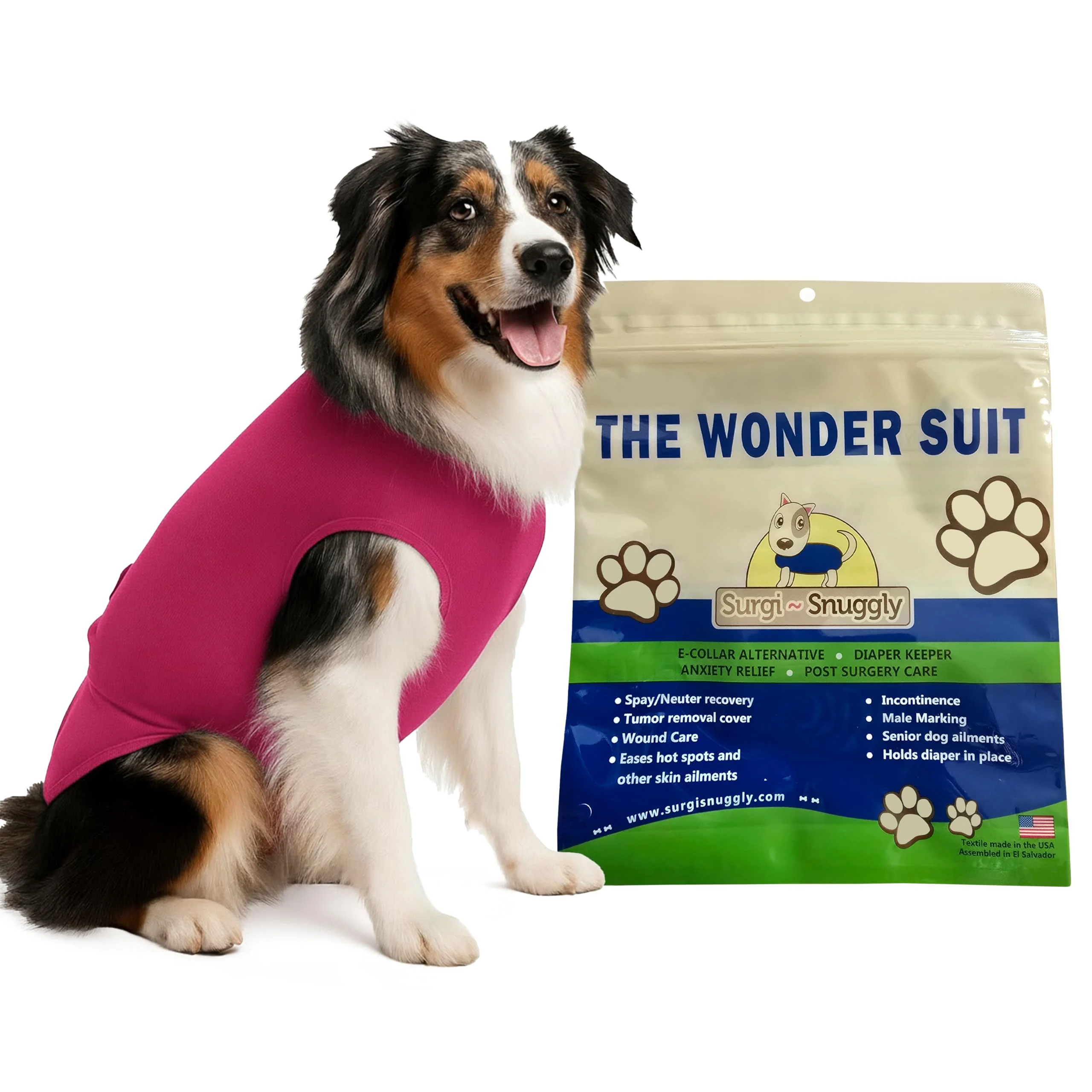 Authentic Surgi Snuggly XS Pink Dog Diaper Suit for Small Dogs 5 lbs and Under Dependable