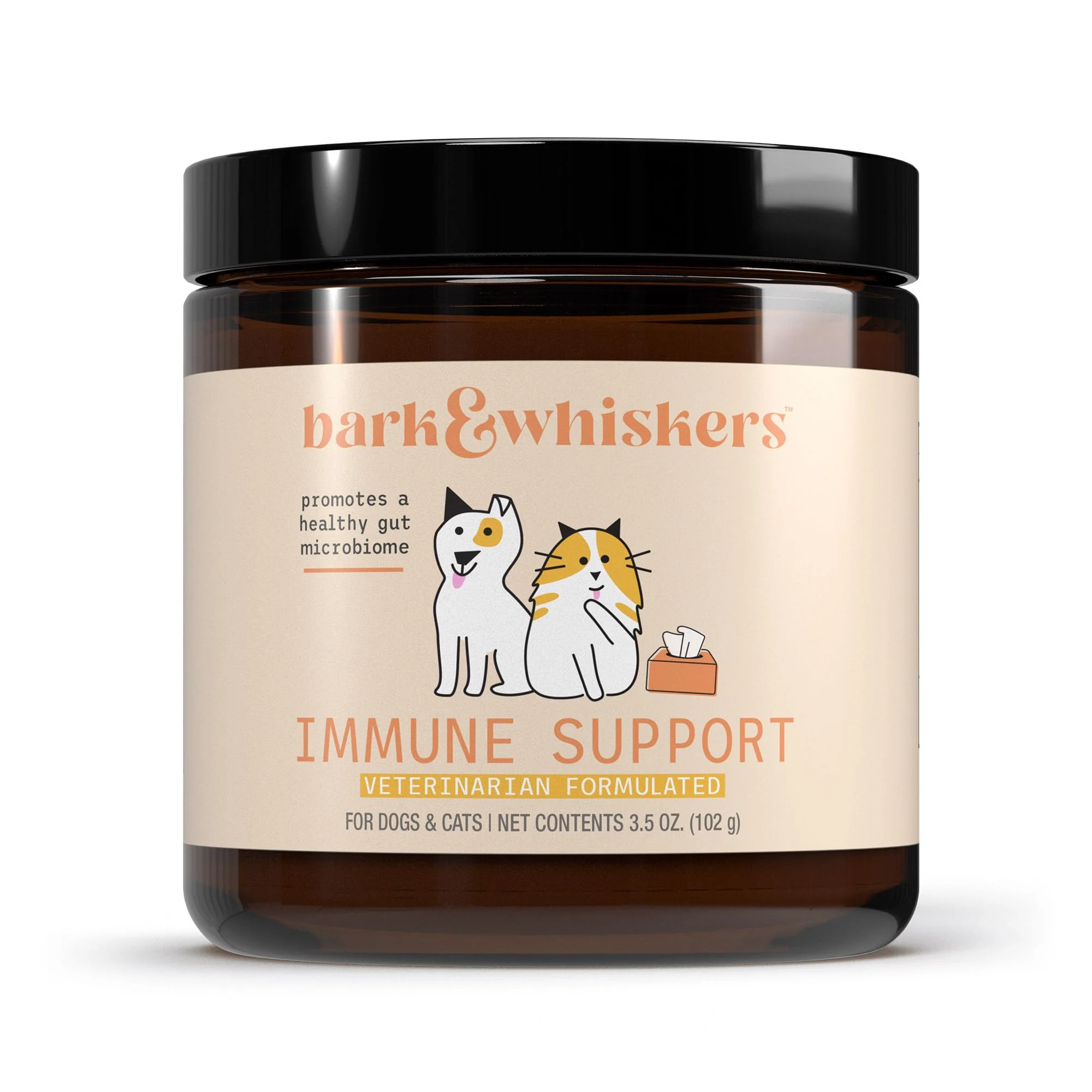 Exceptional Dr. Mercola Bark Whiskers Immune Support — Vet-Formulated Pet Supplement 3.5 oz 60 Scoops Non-GMO World-Class