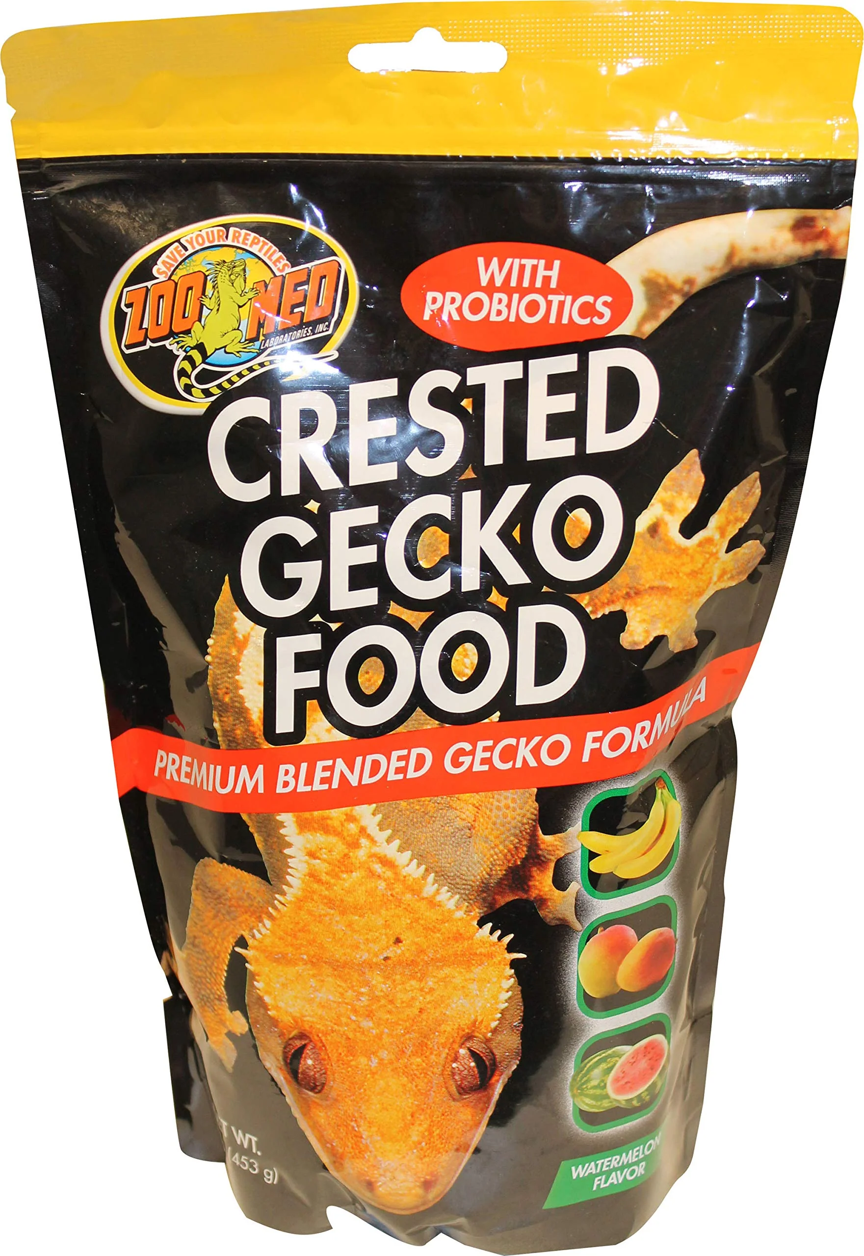 Contemporary Zoo Med Crested Gecko Food - Watermelon 1 lb - Black Packaging Green