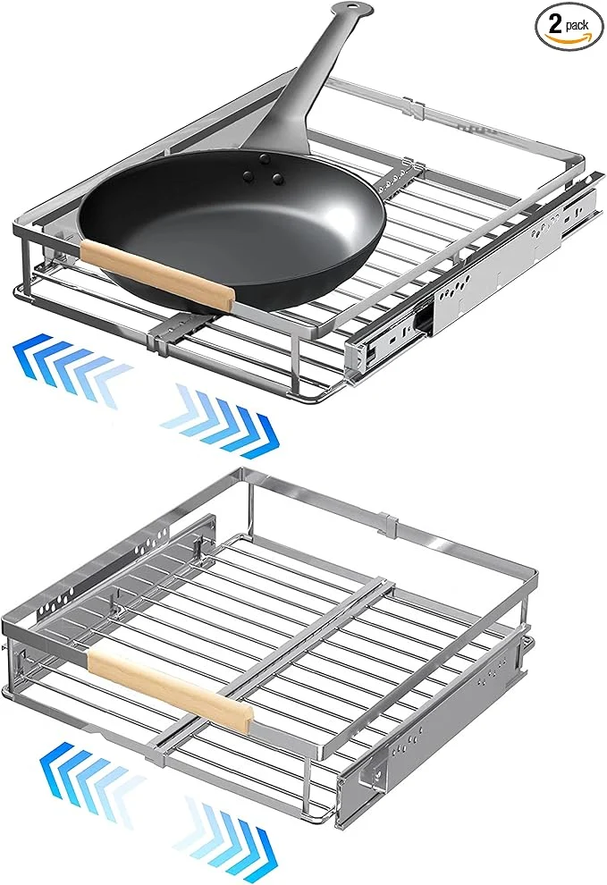 Comfortable 2Pack Expandable Pull Out Cabinet Organizer 11.8 18 W x 17 D Heavy Duty Slide Out Shelves Adjustable Height Cabinet Pull Out Shelves Expandable Width Spice Rack Organizer for Kitchen CabinetAbout ThisOverview Proven