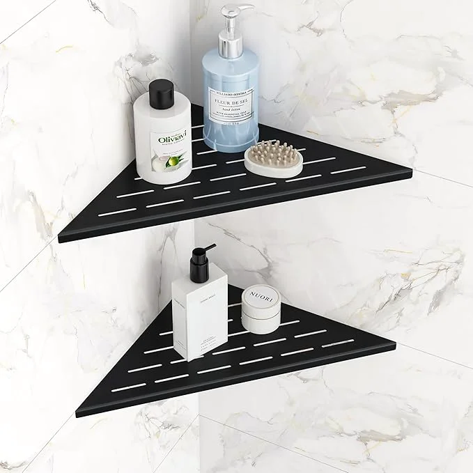 Unique Corner Shower Shelves 12 Recessed Tile Shower Shelf 304 Stainless Steel Grout in Corner Tile Shower Shelves No Drilling Matte Black 2 PackAbout ThisOverview Innovative