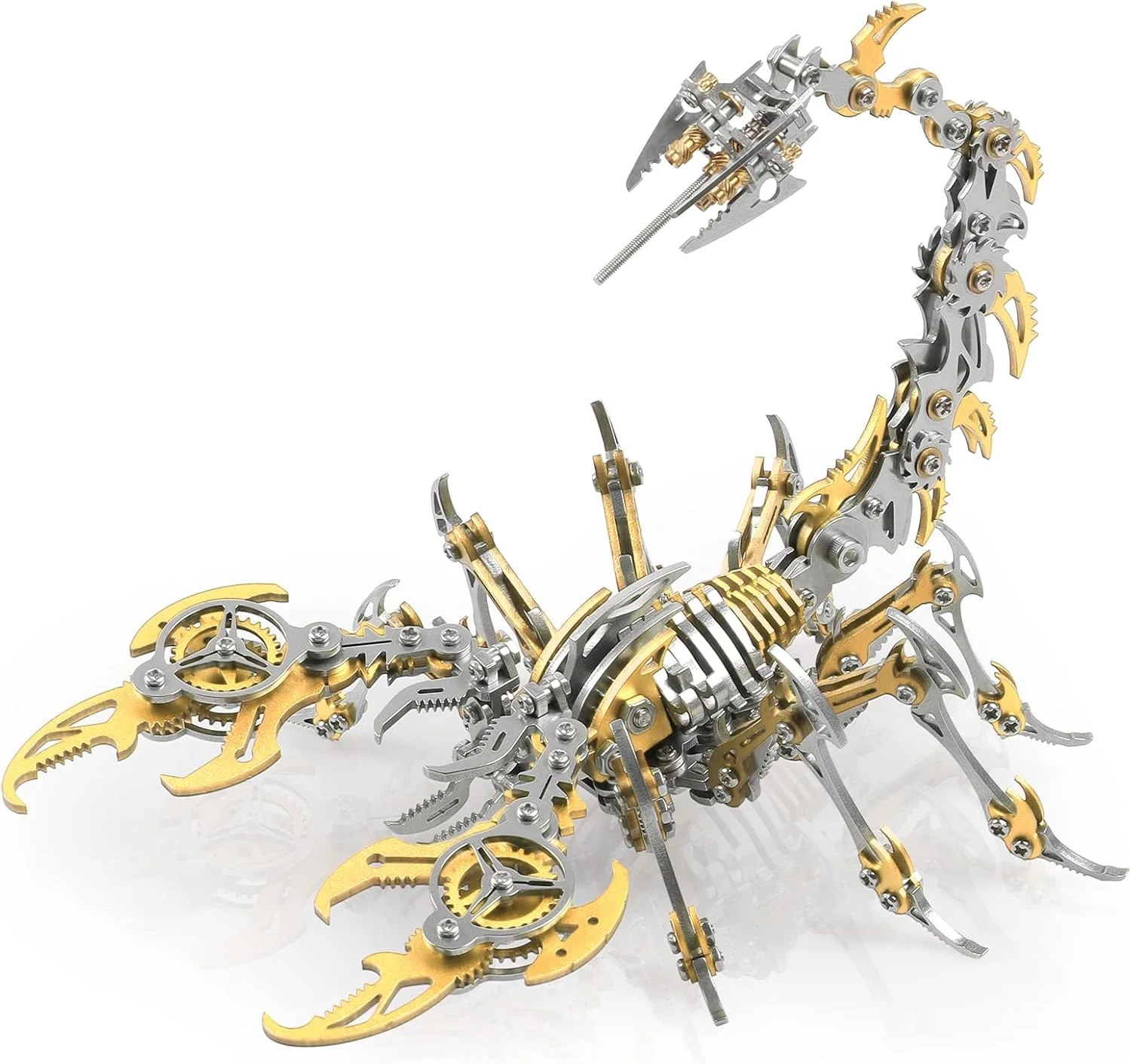Detailed Scorpion 3D Metal Puzzles Kits for Adults Teens – 454 Pcs – Mechanical Assembly Models – 4 Hours to Build – I for Gifts and Decorations Golden Organic