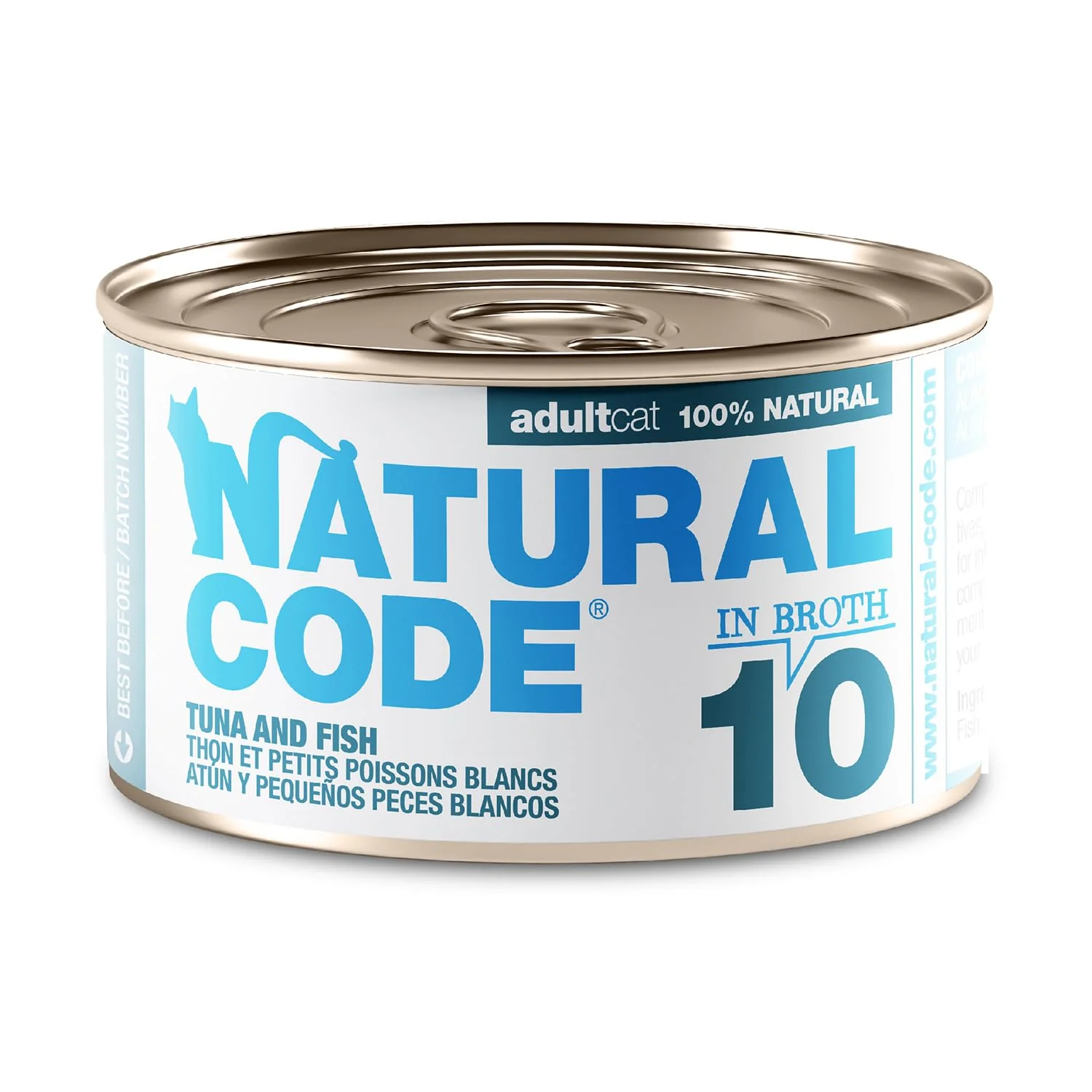 Green Natural Code Tuna in Broth Topper – High-Protein Low-Fat Cat Topper 24 Pack for Adult Cats Certified