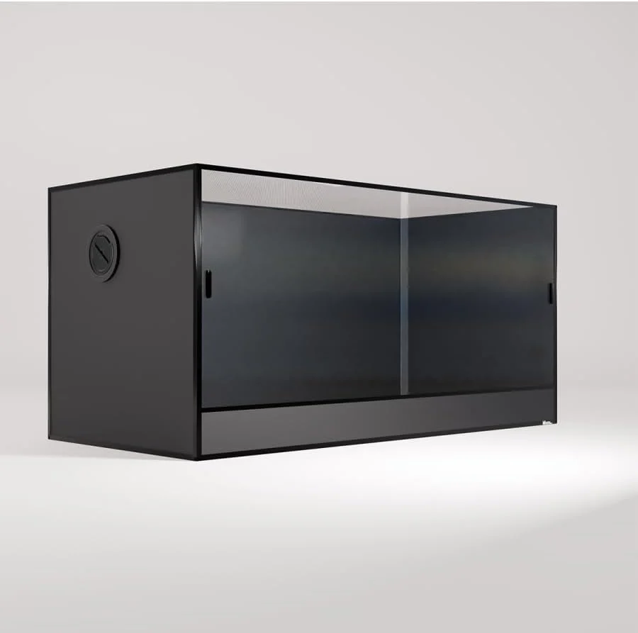 Contemporary 120 Gallon Reptile Enclosure-Black 48 x24 x24 Next-Generation