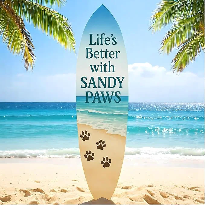 First-Class JennyGems Outdoor Decorative Surfboard Wall Art Pet Wall Decor Minimalist