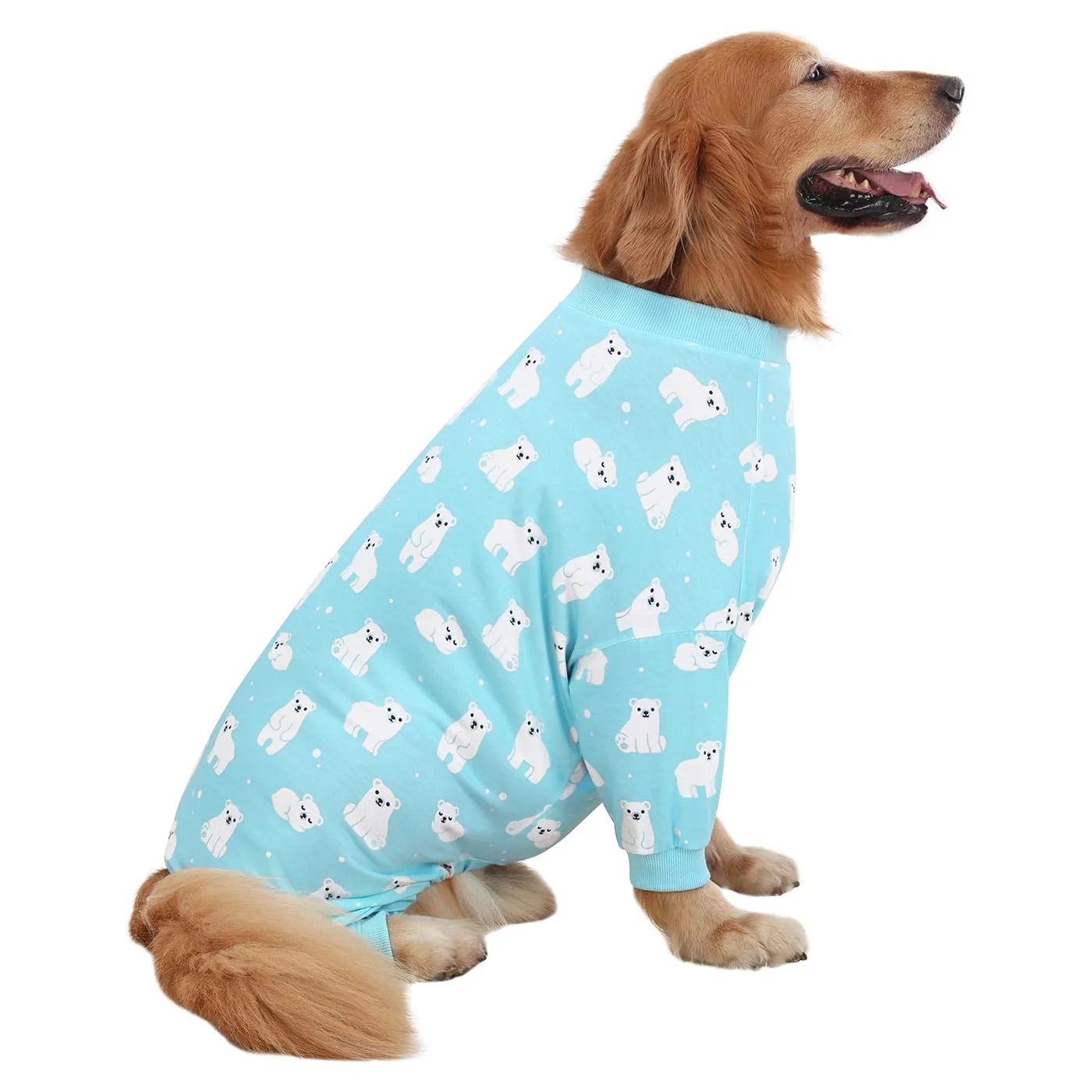 High-End HDE Dog Pajamas One Piece Jammies Jumpsuit — Sleepy Polar Bears 2XL Breathable