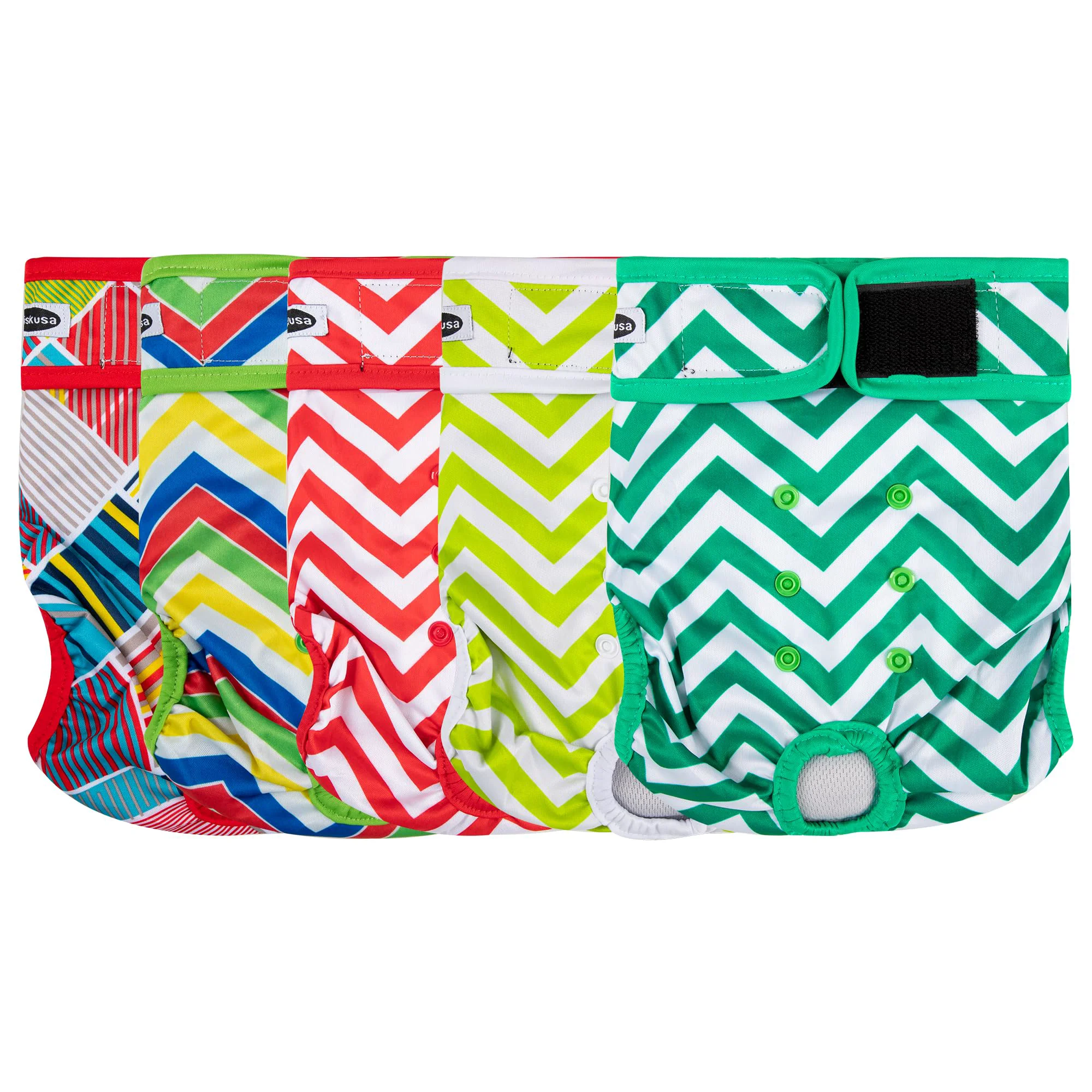 Efficient Tuiskusa Reusable Female Dog Diapers – Adjustable Highly Absorbent 5-Pack Long-Lasting