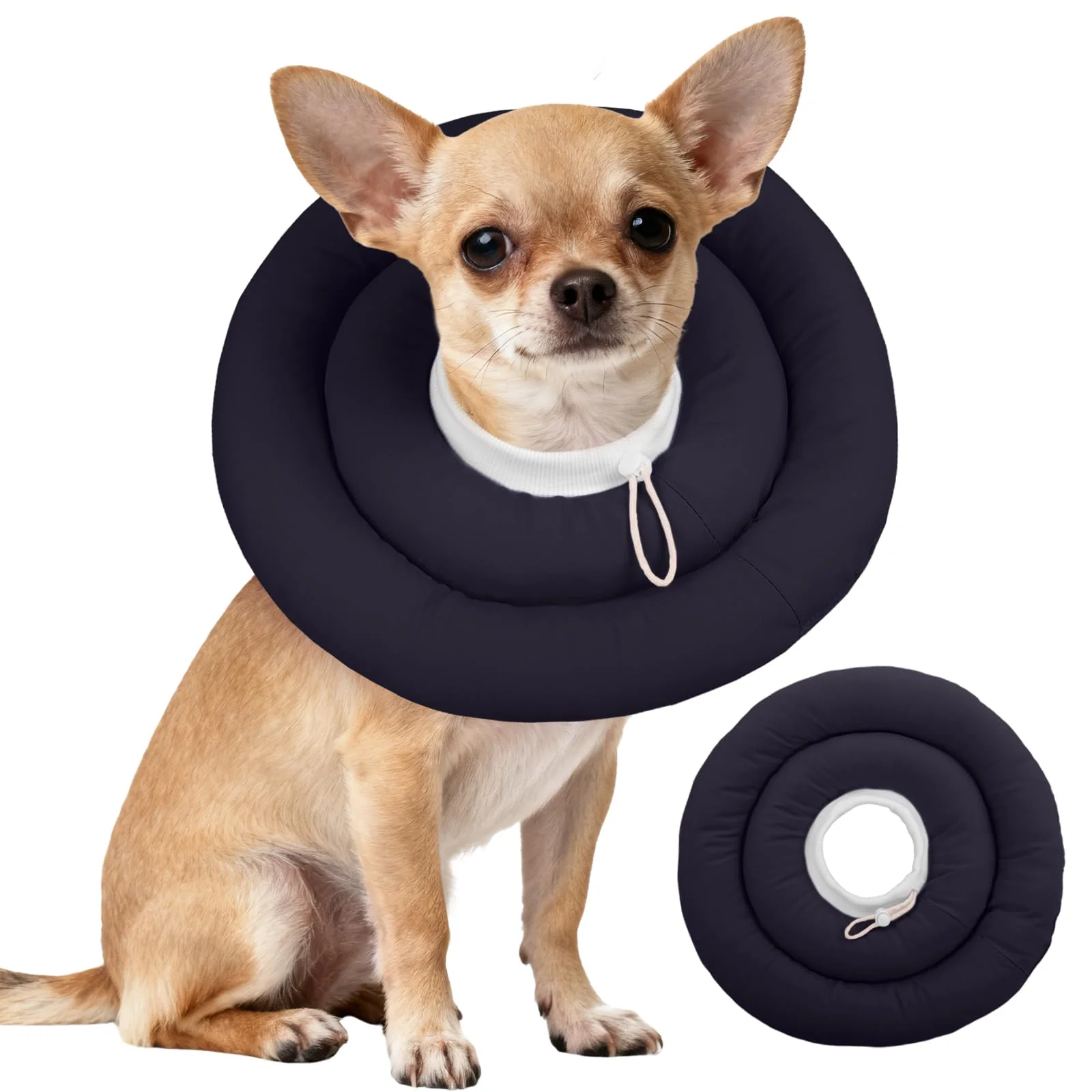 Functional IDOMIK Dog Recovery Collar — Soft Waterproof Cone for Post-Surgery Pets Grey S Exclusive