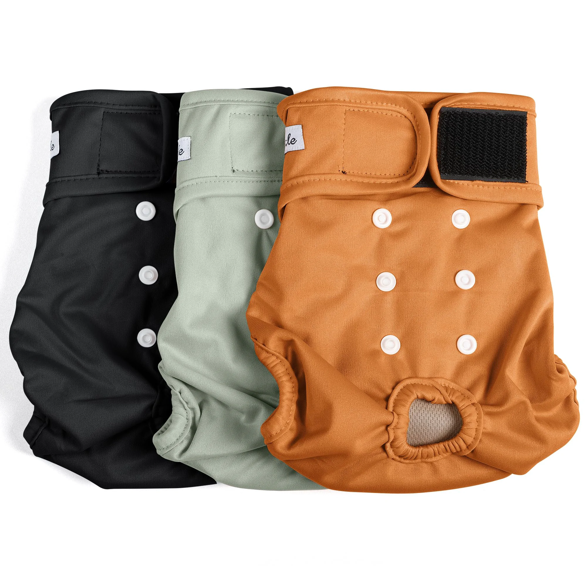 Refined Grecle Female Dog Diapers - Premium Reusable Highly Absorbent with Adjustable Snaps XXL Casual