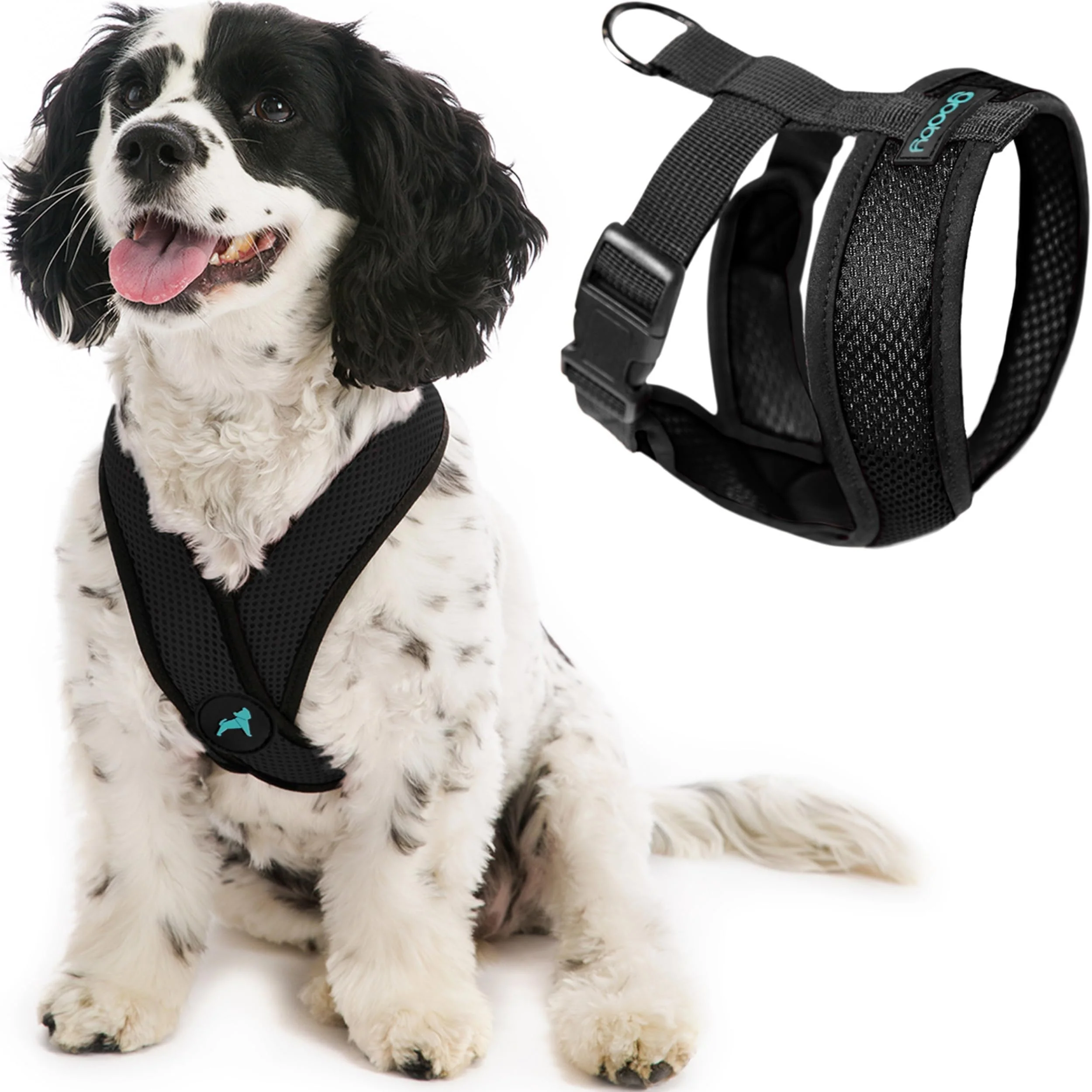 Clean Gooby Comfort X Harness – No-Pull Choke- X Frame for Small to Medium Dogs Black Large Unique
