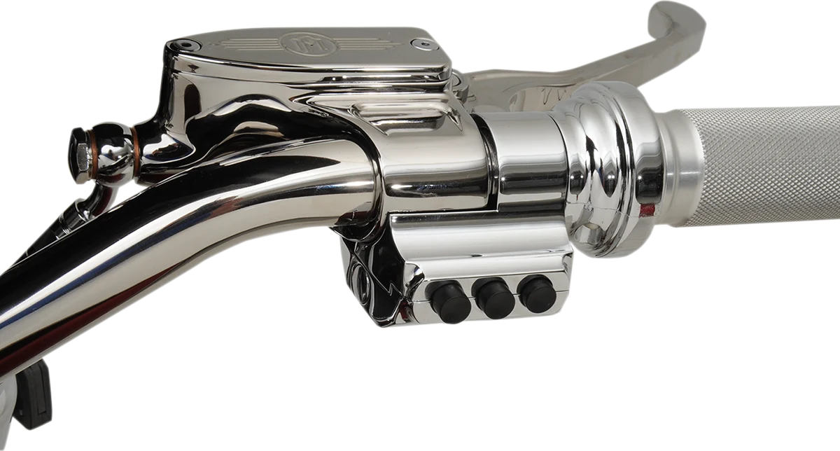 Safe PERFORMANCE MACHINE PM Contour Billet Handlebar Switch - Right Side - Three Button - Chrome 0062-2032-CH Soft
