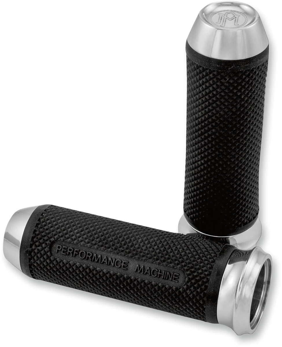 Carefully Designed PERFORMANCE MACHINE PM Grips - Elite - Cable - Chrome 0063-2027CH Optimized