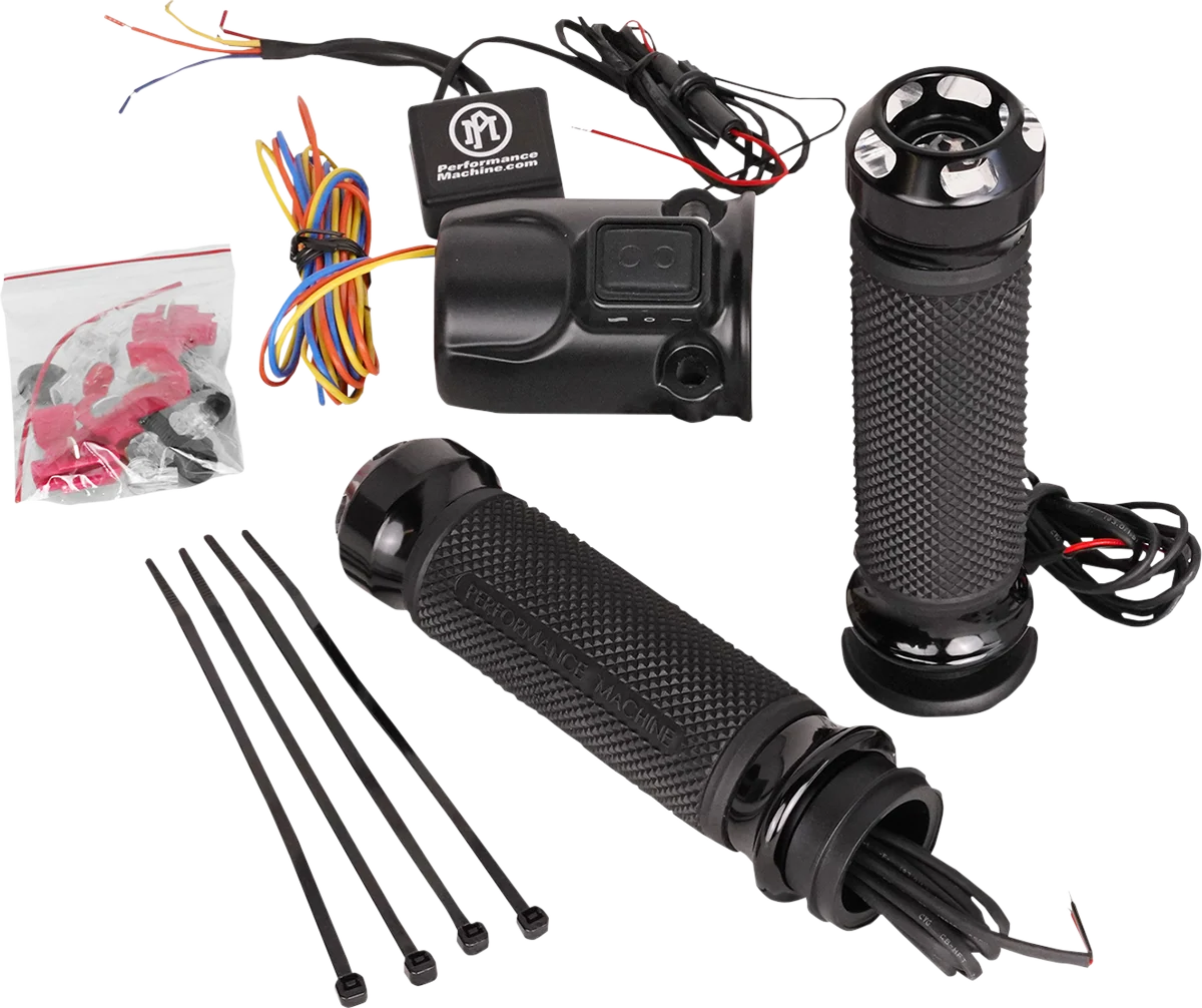 Stylish PERFORMANCE MACHINE PM Grips - Apex - Heated - FLTRX - Contrast Cut 0063-2095-BM Original