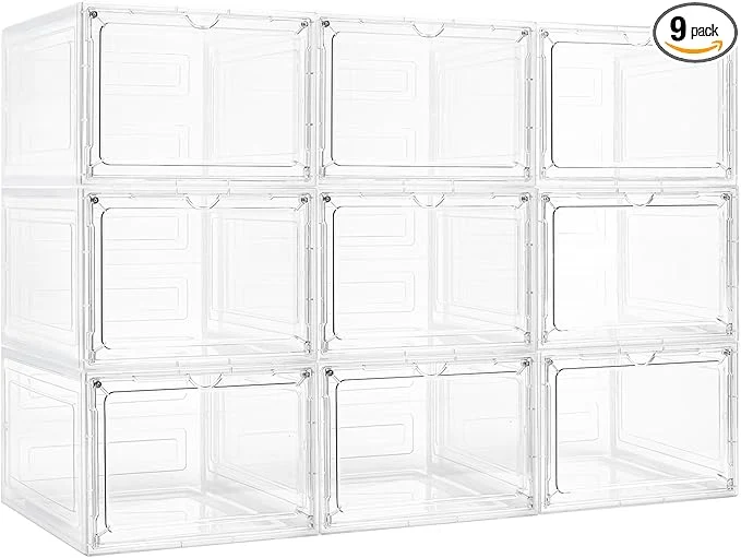 Carefully Designed Storage Bins with Lids Clear Plastic Storage Containers with Magnetic Acrylic Door 19 Qt Stackable Storage Box for Home OrganizingAbout ThisOverview Efficient