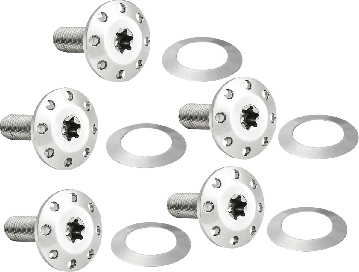 Versatile ARLEN NESS Bolt Kit - Holeshot Front Floating Brake Rotor - Spoke Mount - Polished - 5 Pack 300-905 Clean