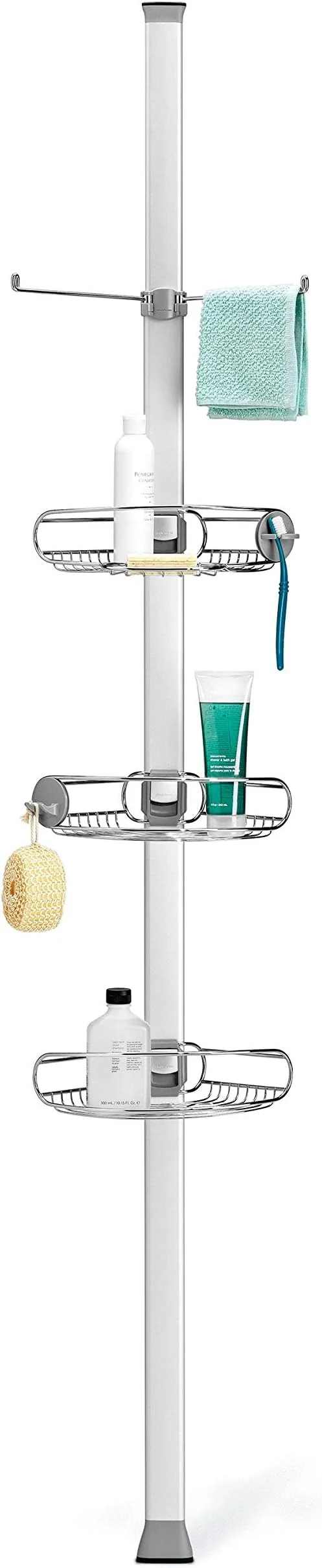 Excellent simplehuman 9' Tension Pole Shower Caddy Stainless Steel and Anodized AluminumAbout ThisOverview Professional