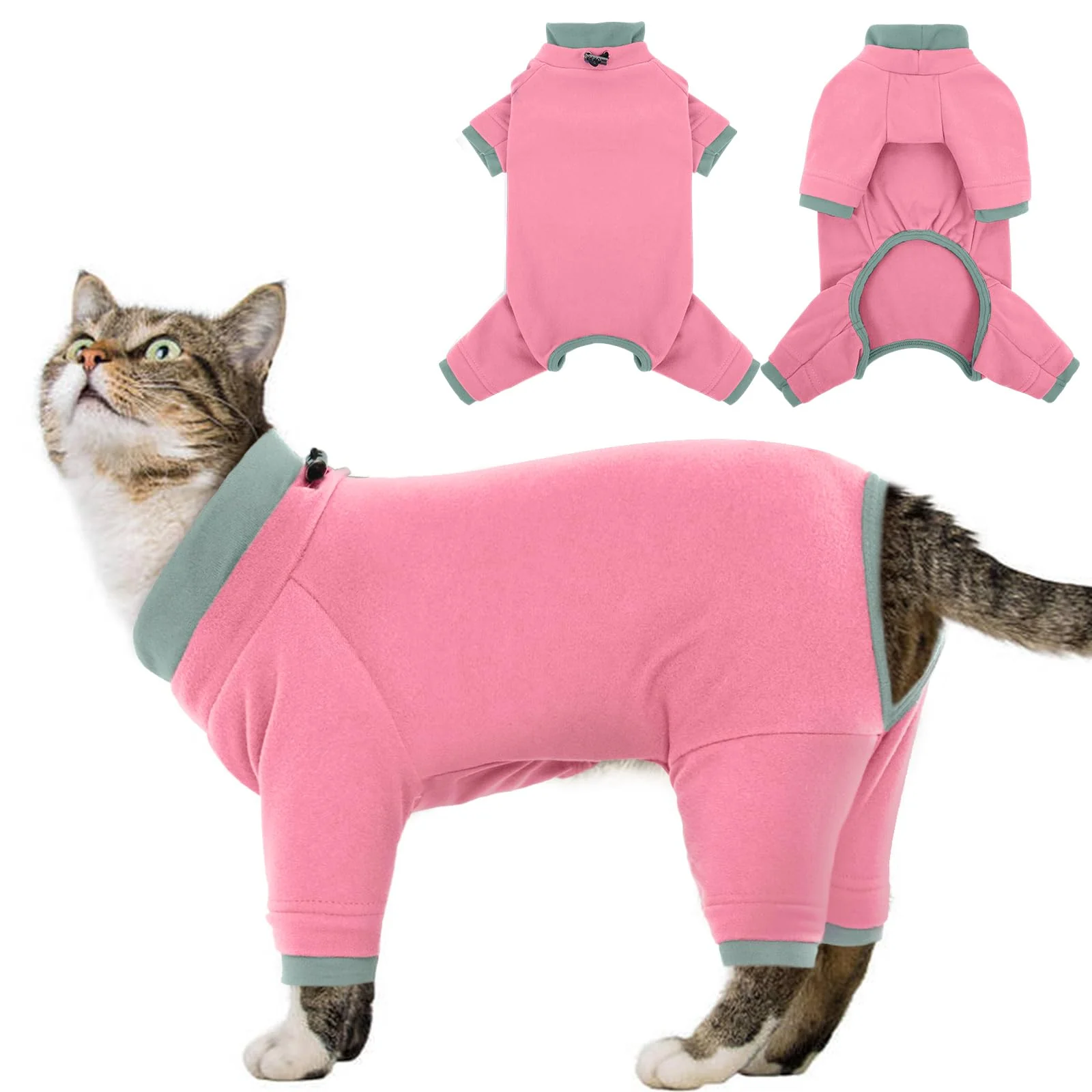 Selected ADNIKIA Sticky Hair Cat Clothes Hairless Sphynx Onesie Pajamas for Cats – Recovery Suit Hair-Loss Prevention Pink Crafted