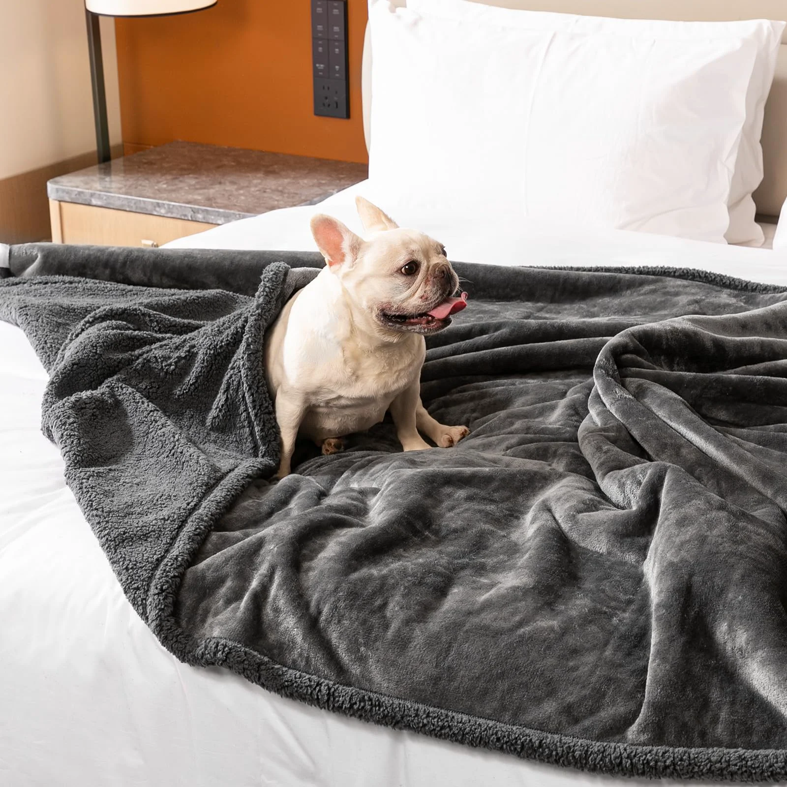 High-Performance Maidewow Waterproof Reversible Dog Blanket – Leakproof Washable Pet Bed Cover Grey Mat-M Premium Material