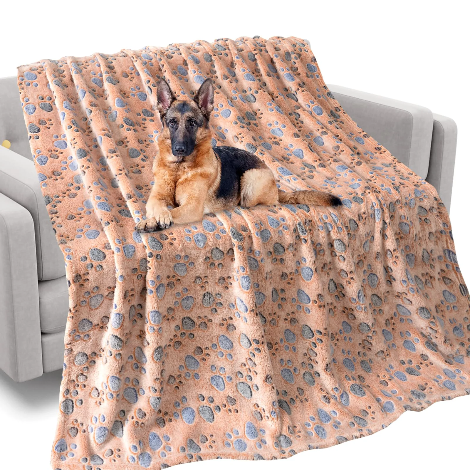 Outstanding Rezutan 60x50 Dog Blanket - Soft Flannel Reversible Cow Print Washable Cozy for Dogs Cats High-Quality