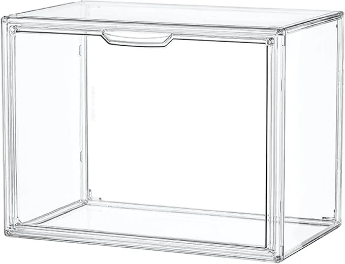 Casual Clear Acrylic Display Case Stackable Plastic Storage Bins with Magnetic Attraction Lid Showcase for Cosmetic Large Figures Collectibles X-LargeAbout ThisOverview Exceptional