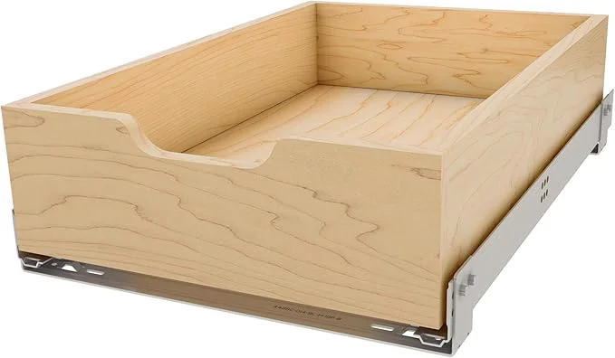 Smooth Rev-A-Shelf Standard Pullout Kitchen Cabinet Organizer and Drawer Box with Soft-Close for 18 Base and 14.75 W Cabinet Opening Wood 4WDB-15SC-1About ThisOverview Environmentally Friendly