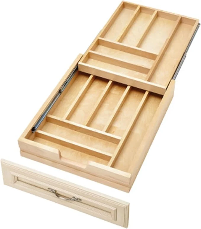 Verified Rev-A-Shelf Two-Tier Kitchen Utensil Drawer Organizer Pullout Cutlery Tray Soft-Close Slides 18 Cabinet Opening Wood 4WTCD-21HSC-1About ThisOverview Next-Generation