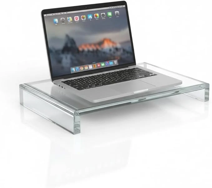 Original Design Azar Displays 515370-1PK Acrylic Laptop Stand Computer Riser for Desk Monitor Stand Closet Organizer for Clothes Shoes Cabinet Display for Accessories and Décor 12-Inch About ThisOverview Casual