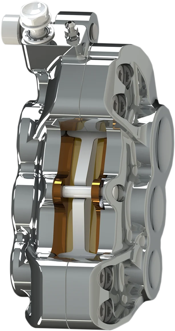 Lightweight ARLEN NESS 6-Piston Caliper - Front Left - Chrome - 14 02-210 Smart