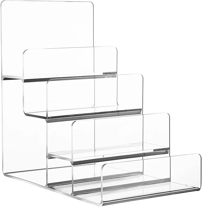 Long-Lasting DOITOOL 4- Tier Acrylic Wallet Display Stand Holder Handbag Purse Display Stand Jewelry Display Riser Purse Handbag OrganizerAbout ThisOverview Smart